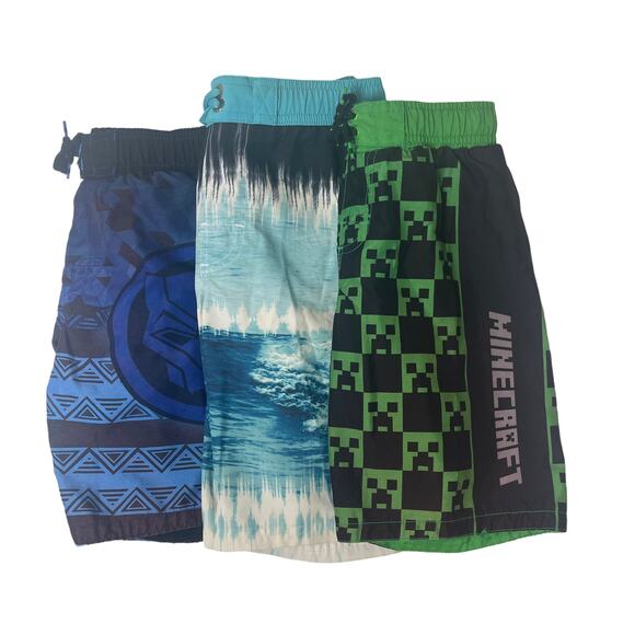 Marvel Minecraft and Wonder Nation Board Shorts Multi Color Size 6 - Picture 7 of 7